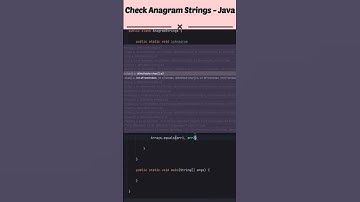 Determine 🔍 if two strings are anagrams with ease!🔑💡 in Java ☕ #shorts #youtubeshorts #shortsfeed