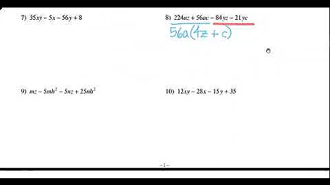 Factoring by Grouping