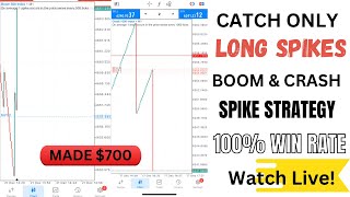 100% WIN RATE CATCH ONLY LONG SPIKES. BOOM AND CRASH SPIKE STRATEGY. For Small Account