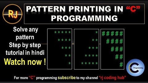 pattern printing in c programming | pattern printing tutorial for beginners #clanguage #coding #code