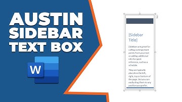 How to insert Austin sidebar text box in word 2016