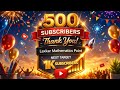500 Subscribers Complete 🎉 | Thank You ❤️ | Next Target 1K 🚀