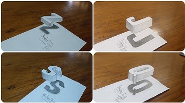 HOW TO DRAW 3D FLOATING LETTERS | Drawing Tech