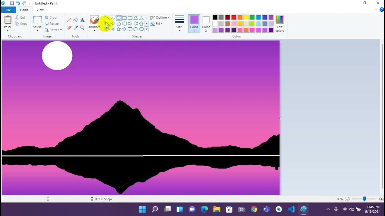How to Draw Scenery on MSPaint Zeiann Art YouTube