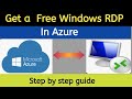 How to Get Free Windows RDP in Azure