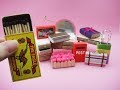 10 DIY Barbie Hacks & Craft - Match Box Bag, Table, Dresser, Book, Suitcase etc