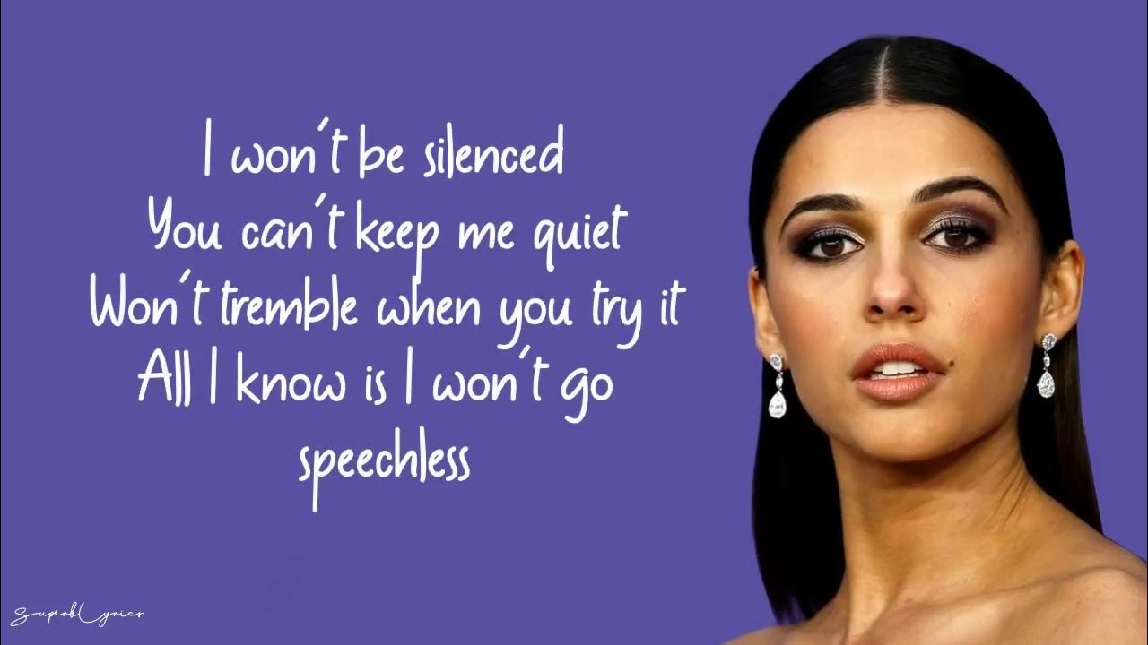 Speechless Lyrics Printable Naomi Scott Key