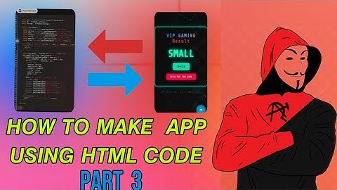 How To Make App Using Html code | HTML code se app kaise banayein | Html course | Part 3 | 👍