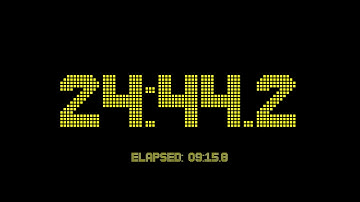 34 minutes and 0 seconds countdown timer with 1 fractional digits accuracy