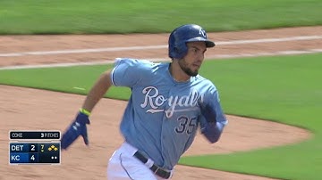 DET@KC: Hosmer hits an RBI ground-rule double