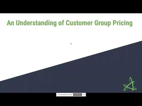 An Understanding of Customer Group Pricing