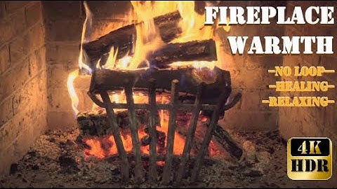Warmth and Peace from a Real Fireplace – No Loop | 4K Real Fire Sounds for Deep Relaxation