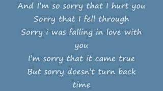 Video thumbnail of "sorry that i love you lyrics"
