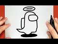 How to Draw Among Us Ghost | Among Us Drawing | Drawing For Beginners Easy Step by Step