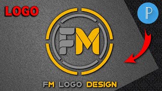 FM Professional Logo Design || 3D Logo in Pixellab || Pixellab Tutorial #fm #logo #pixellab #3d