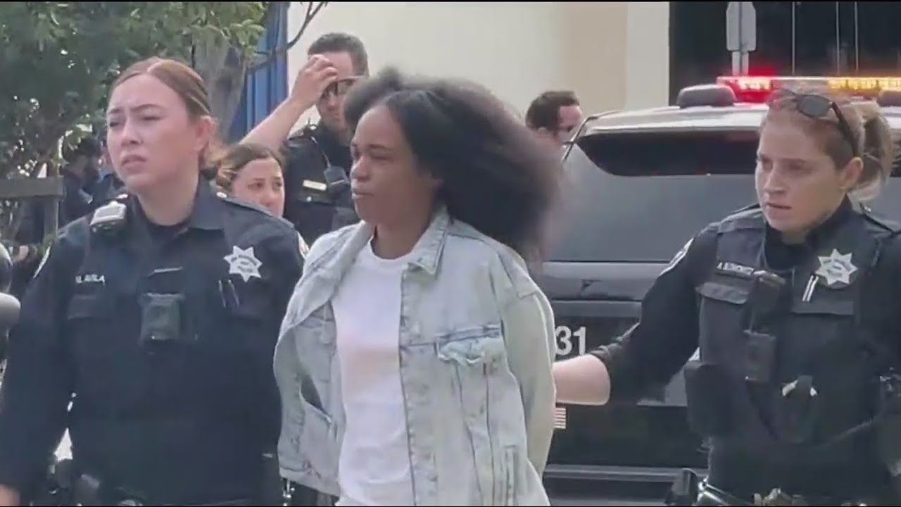 Wild San Francisco police chase ends on Western Addition walkway - YouTube