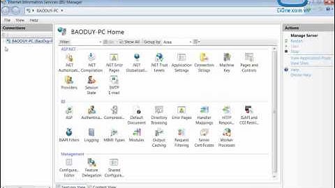 Hướng dẫn cài IIS - Window 7, Window Vista