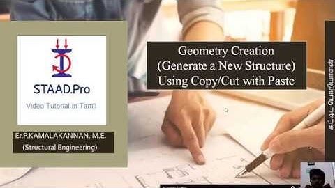 Staad Pro - Geometry Creation - Cut Copy Method.