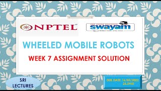 🔥100%🔥💥WEEK 7 💥 WHEELED MOBILE ROBOTS ASSIGNMENT SOLUTION
