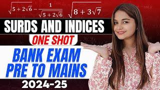 Surds and Indices for Bank Exams Latest Pattern | Surds Indices in One Shot  | Minakshi Varshney