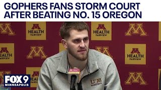 Gophers fans storm Williams Arena court after upsetting No. 15 Oregon