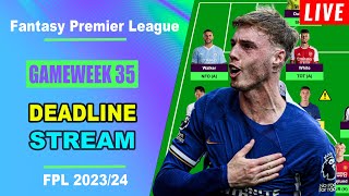 FPL Double Gameweek 35: WILDCARD DEADLINE STREAM | Live Q&A | Fantasy Premier League Tips 2023/24