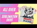 Diy all over sublimation shirt  small heat press canva design