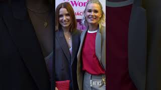 Sophia Bush and Ashlyn Harris arrive to "The Least Problematic Woman In The World" opening night.