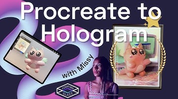 Painting Holograms in 3D on your iPad 🎨 with Procreate 5.2 and Blender! ✨