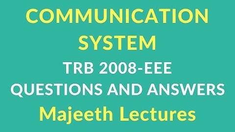 TRB 2008 Q&A COMMUNICATION SYSTEMS EEE