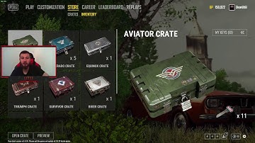 PUBG Test Server | Case opening Aviator Crates