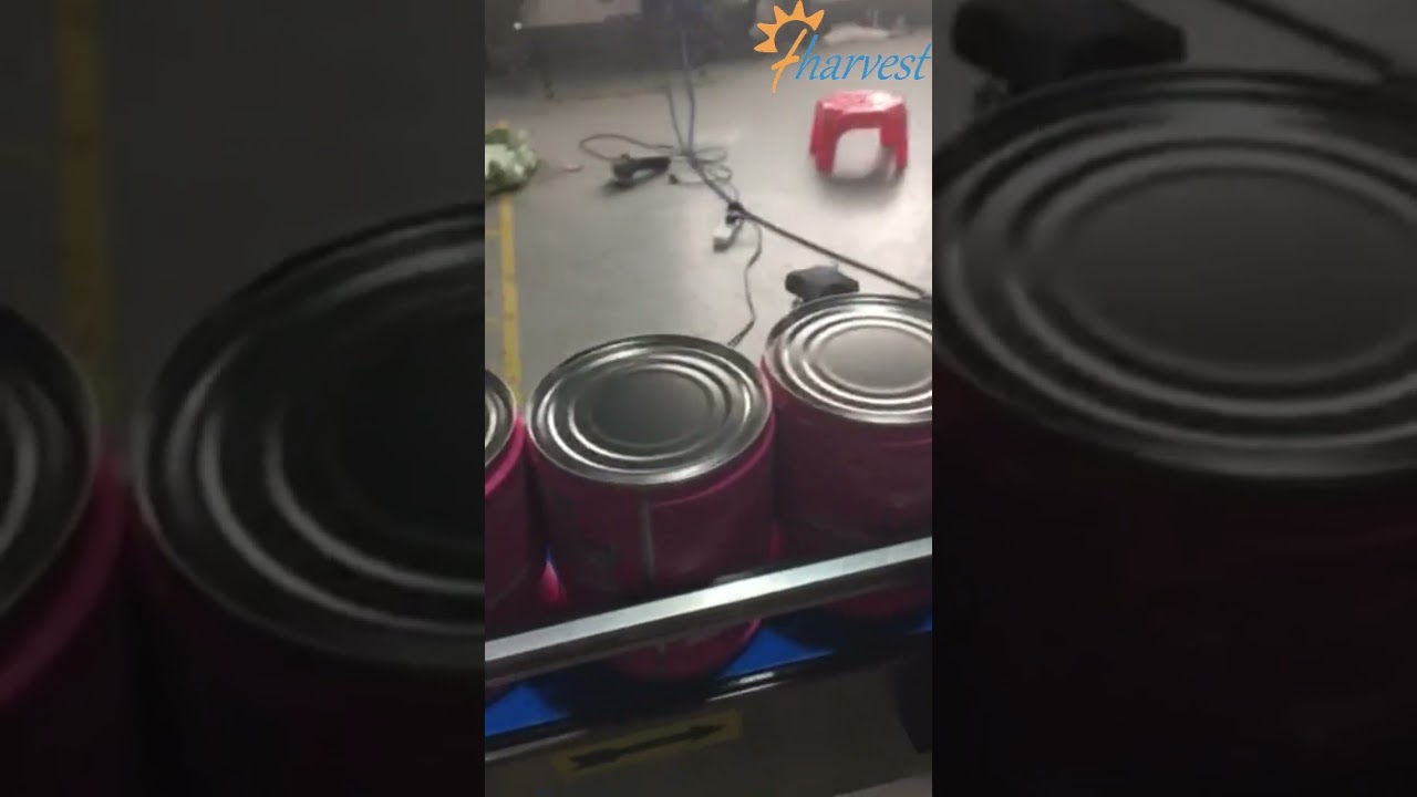 Automatic servo bottom tin lid seaming machine factory, auto protein powder metal can sealer