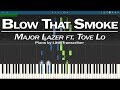 Major Lazer - Blow that Smoke (Piano Cover) ft Tove Lo Synthesia Tutorial by LittleTranscriber