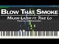 Major Lazer - Blow that Smoke (Piano Cover) ft Tove Lo Synthesia Tutorial by LittleTranscriber