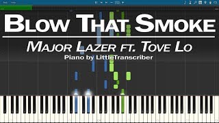 Major Lazer - Blow that Smoke (Piano Cover) ft Tove Lo Synthesia Tutorial by LittleTranscriber