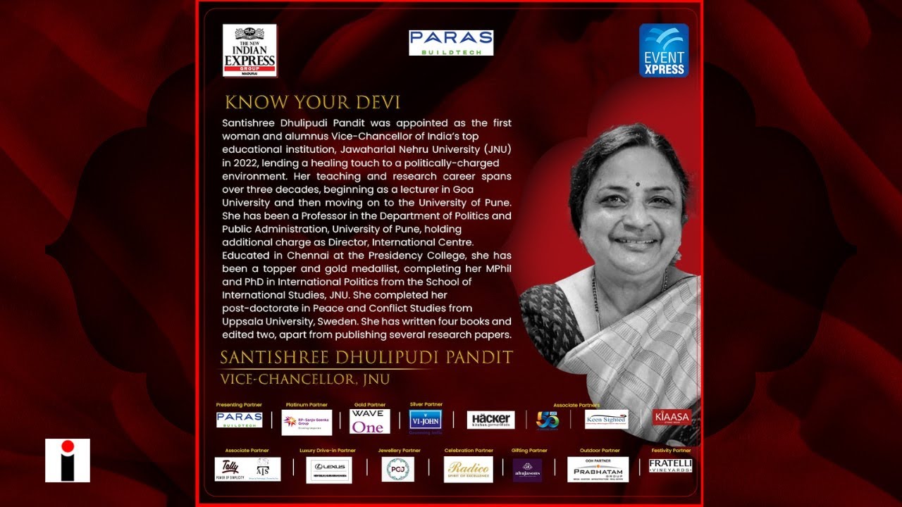 Devi Awards Delhi 2024: Santishree Dhulipudi Pandit lauded for her able administration