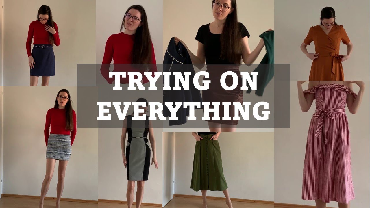 TRYING ON EVERY PIECE OF CLOTHING I OWN | Skirts and dresses