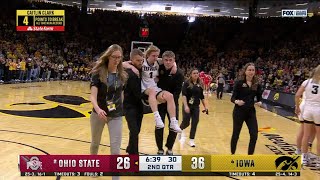 💔 Molly Davis CARRIED OFF After Knee Injury On Her Senior Day | #6 Iowa Hawkeyes vs #2 Ohio State