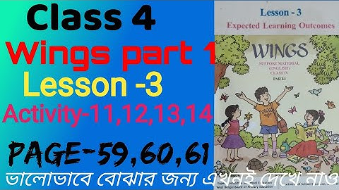 Class 4..wings part 1..Lesson-3..Activity-11,12,13,14..page-59 to 61