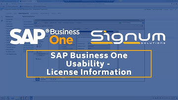 SAP Business One Usability  License Information