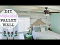 DIY Whitewashed Pallet Wall