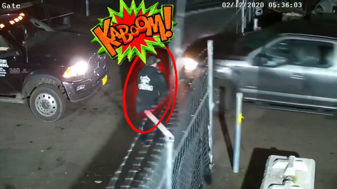 Tow truck driver gets slammed - ran over - when the repo goes bad ...