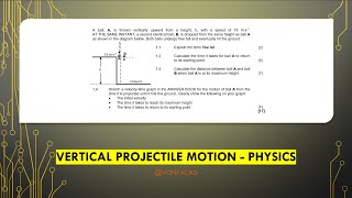 Vertical Projectile Motion Grade 12 Physics