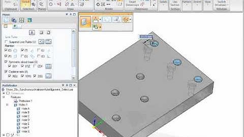 Solid Edge Tips & Tricks - Synchronous Maintain Hole Alignment Selection Part 3