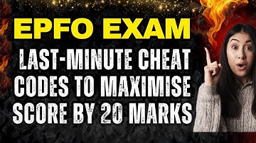 “EPFO Exam: Watch This 2 days Before the Paper ! (Final Score-Boost Codes)” #epfo #upsc #epfoexam