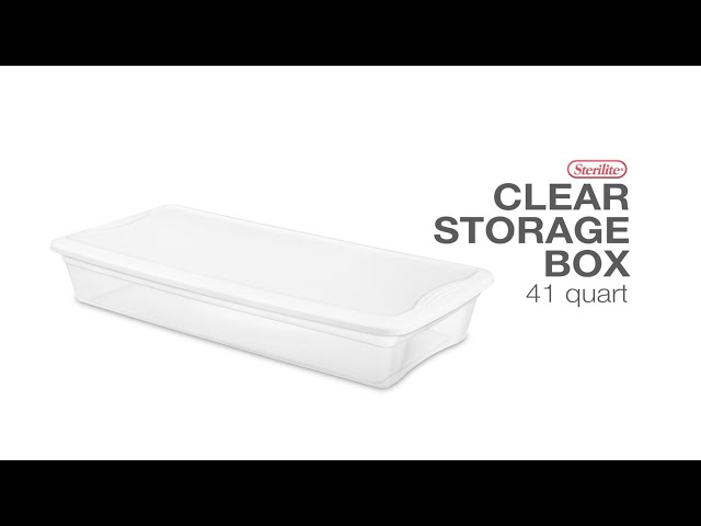 Sterilite 41 Quart Underbed Box, Clear