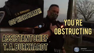 West Baden Springs Police Officer Covers His Name Tag and Lies About Name!! - Im James Bond