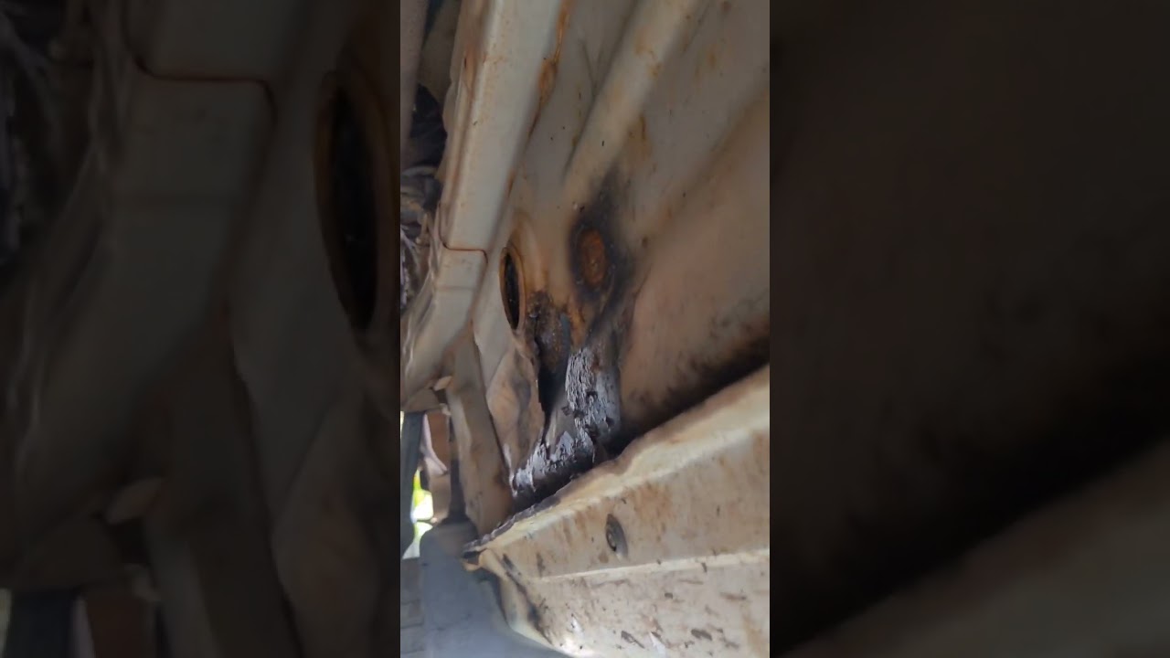 cabin floor hole and rust    