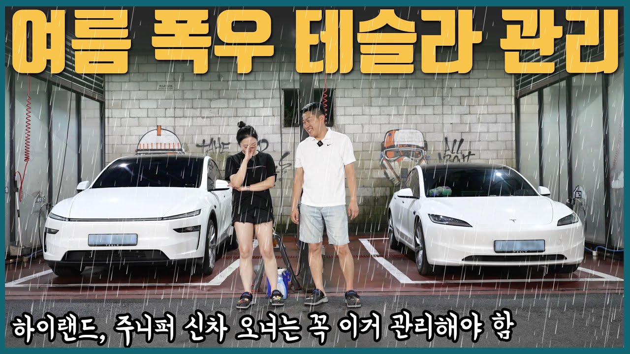 테슬라는 유막제거 필수 입니다 | 신차관리 | 폭우대비