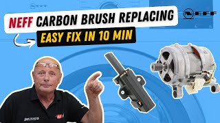 How to replace a washing machine carbon brush on Neff V4280W1GB/01, V4380X0GB/13